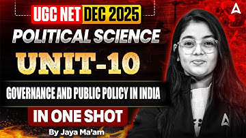 UGC NET Political Science | UGC NET Political Science Unit 10 Governance And Public By Jaya Ma
