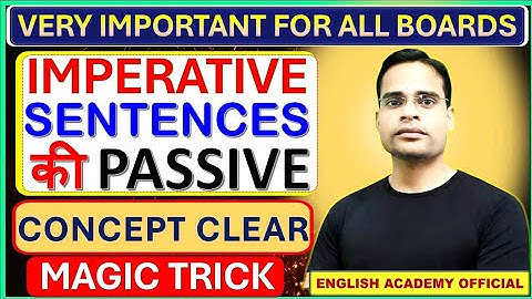 Active and Passive Voice | Voice of Imperative Sentences #U.P. Board #CBSEBoard #allcompetitiveexams