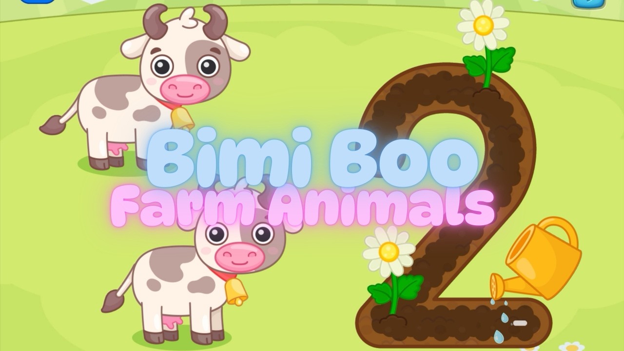 🐮 Bimi Boo Friends on Farm | Counting, Colors, Puzzles & Wash Animals | Learning for Toddlers