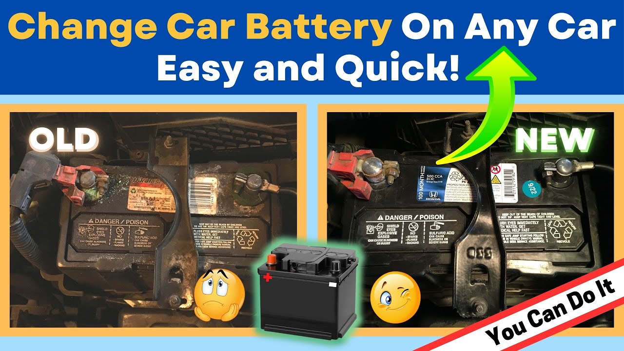 Replace A Car Battery On Any Car Easy and Quick DIY Fix! - YouTube