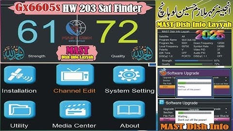 Gx6605s Hw203 SatFinder Software 2025 Download With Big Digits Zoom Signal #satfinder #dvb  #gx6605s