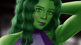 She-Hulk Digital Painting Process