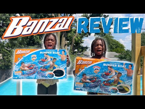 未使用 バンパーボート Banzai Motorized BUMPER BOAT Banzai Aqua Blast Fun Swimming Ride: Motorized Bumper Boat