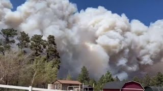 Winds whip up fast-moving fire in Arizona