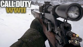 Call of Duty WW2 Stealth Sniper Mission Gameplay Veteran screenshot 2