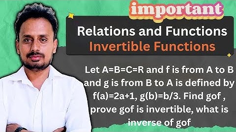 🔁 Find gof, Prove It’s Invertible & Find Its Inverse | VTU BCS405A Module 3