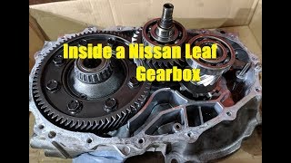 : Building an Electric Car - EV Parts - Nissan Leaf Gearbox Teardown - Look inside