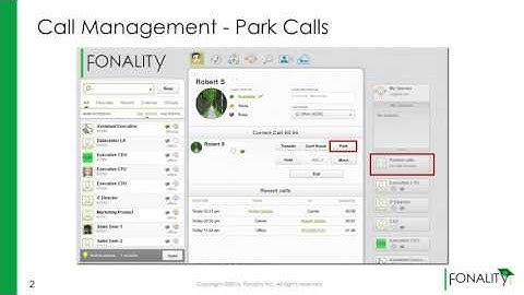 Fonality - HUD - Park Calls