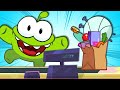 Om Nom Stories: New Neighbors - Giggles at the Grocery | Funny Stories for Kids | HooplaKidz TV