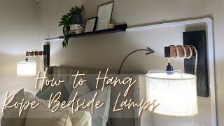 How to Hang Rope Pendant Lights + Wire Cover Solution!