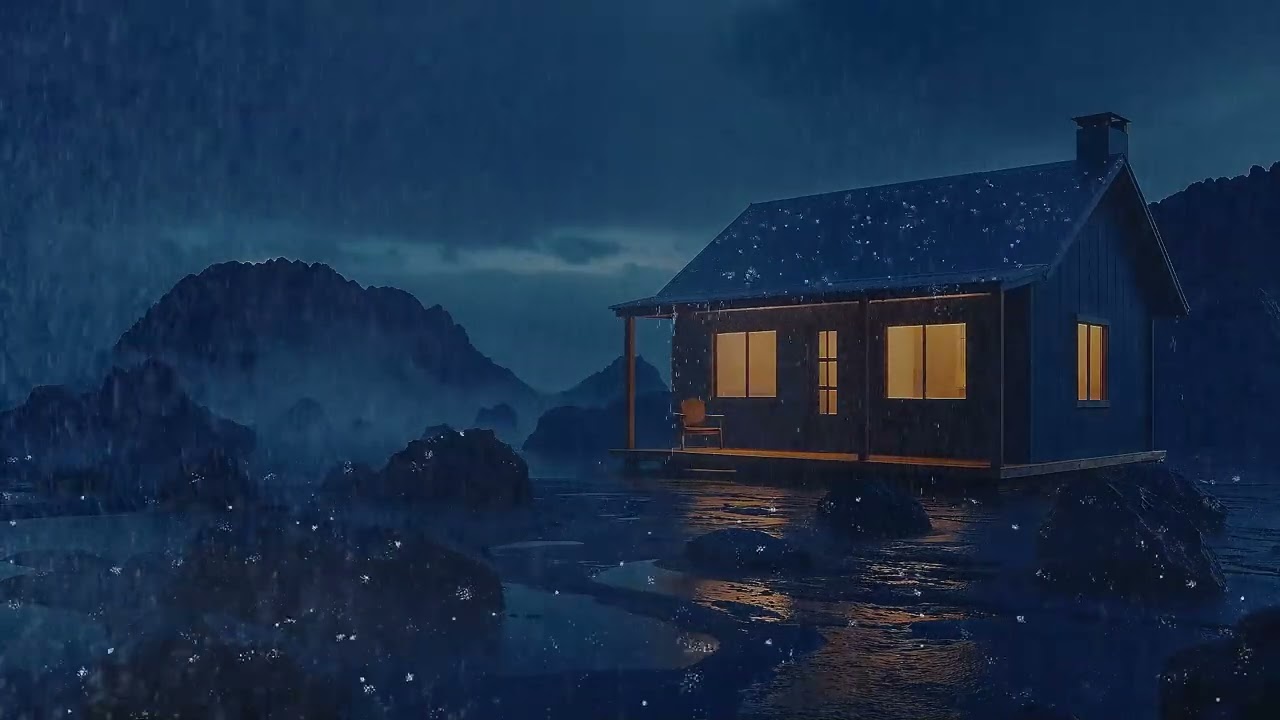 3 Hours of Cozy Cabin Rain 🌧️ | Soft Thunder Ambience for Deep Sleep & Relax