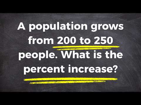 How to Solve Population Percent Increase Problems