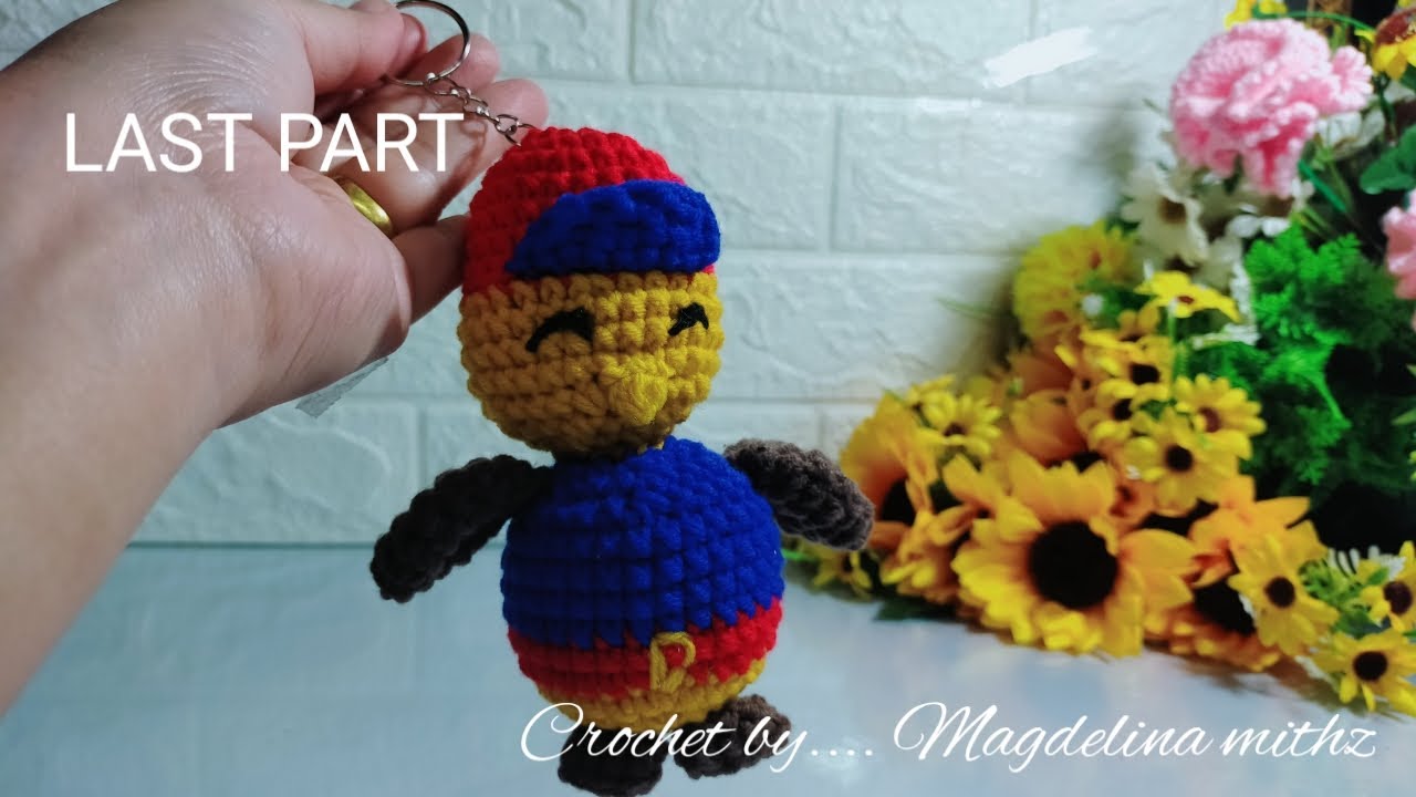 Crochet Amigurumi Didi( keychain) ~ Toturial mengait patung Didi N friend - Last part