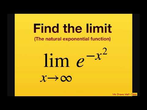Video: Vad är gränsen för E x när x närmar sig oändligheten?