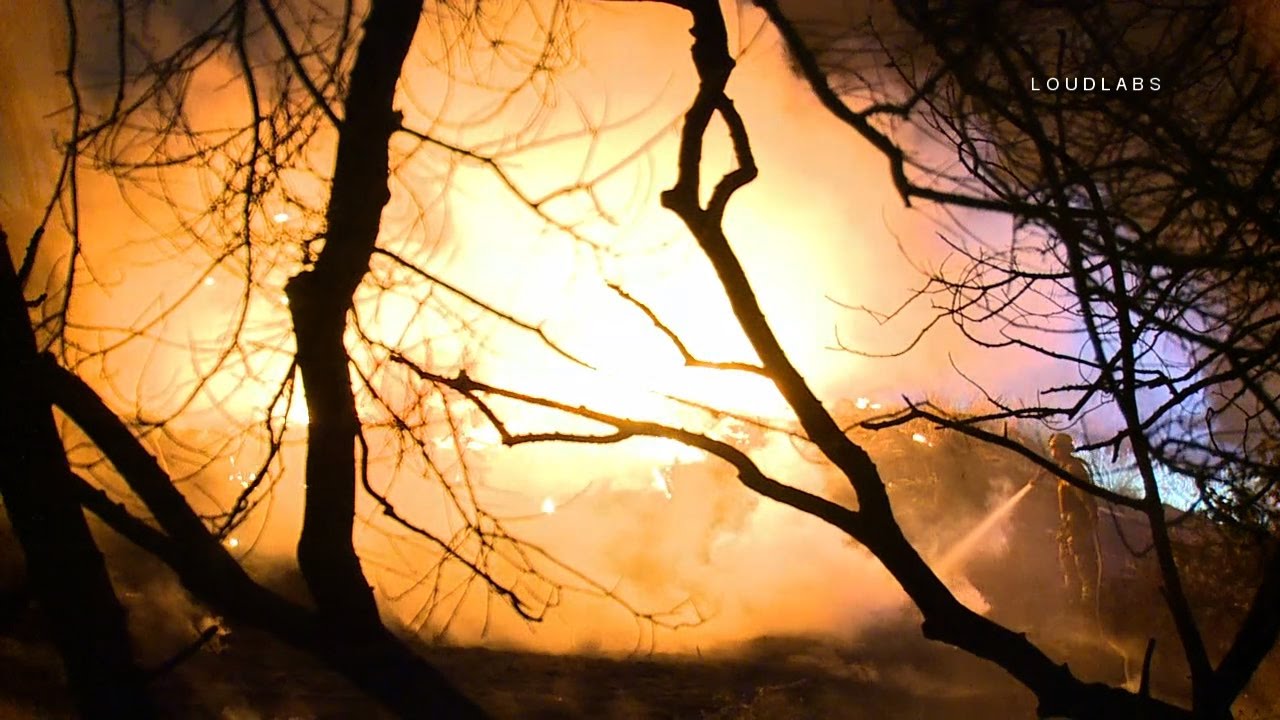 Fire Near 105 & 710 freeway Transition / Paramount RAW FOOTAGE - YouTube