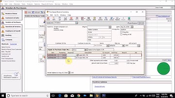 How to Applying a Cash Purchase to a Purchase Order in Sage Peachtree Quantum 2010