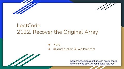 【每日一题】LeetCode 2122. Recover the Original Array