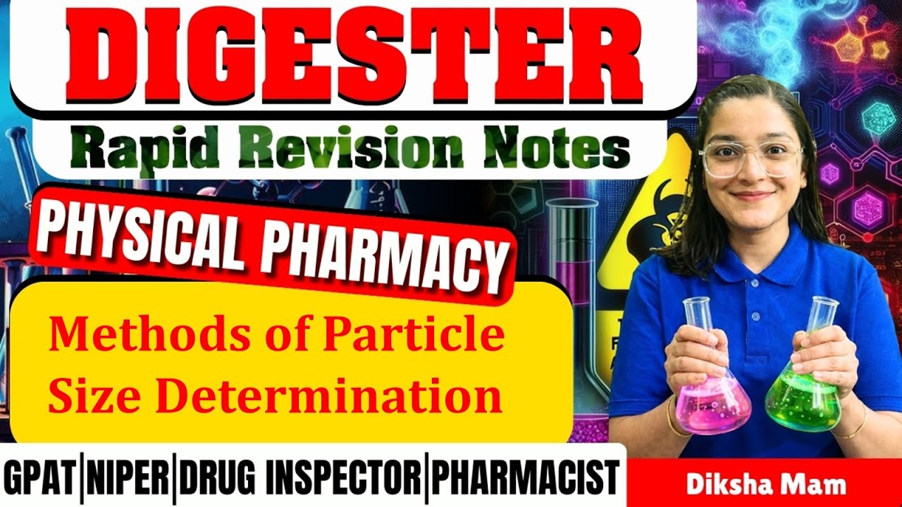D-3 | Methods of particle size determination (PHYSICAL PHARMACY) | Last minute Rapid revision