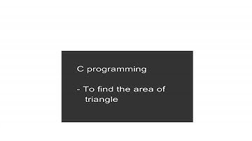 area of triangle in c programming