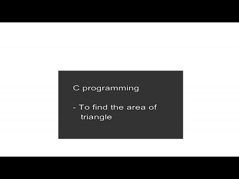 area of triangle in c programming
