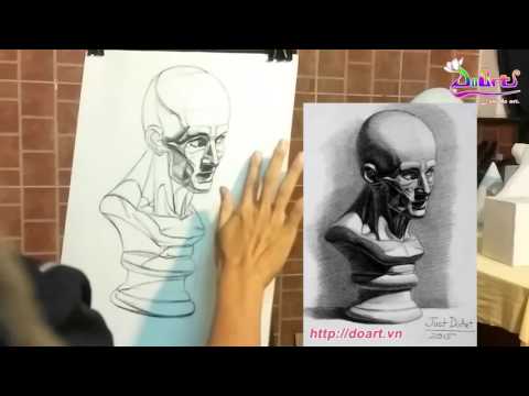 Video Hướng dẫn vẽ tượng giải phẩu môn chân dung - DO ART - youtube