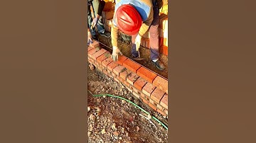 Brick wall installation process #goodtools #smartwork