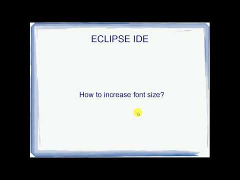 How to increase Eclipse Font SIze