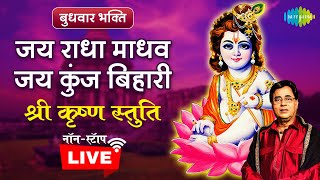 जय राधा माधव जय कुंज बिहारी~ श्री कृष्ण को समर्पित अमृत भजन | Jagjit Singh | Krishna Bhajan | LIVE screenshot 4