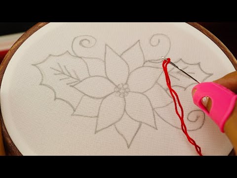 ¡¡Es hermoso!! ??BORDADO NAVIDEÑO CON PUNTADAS FÁCILES NÍVEL PRINCIPIANTE ????¡puedes hacerlo!