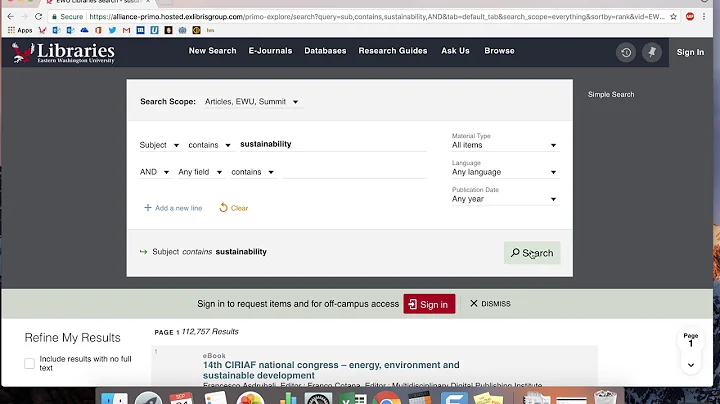 How to Search the EWU Libraries' Catalog