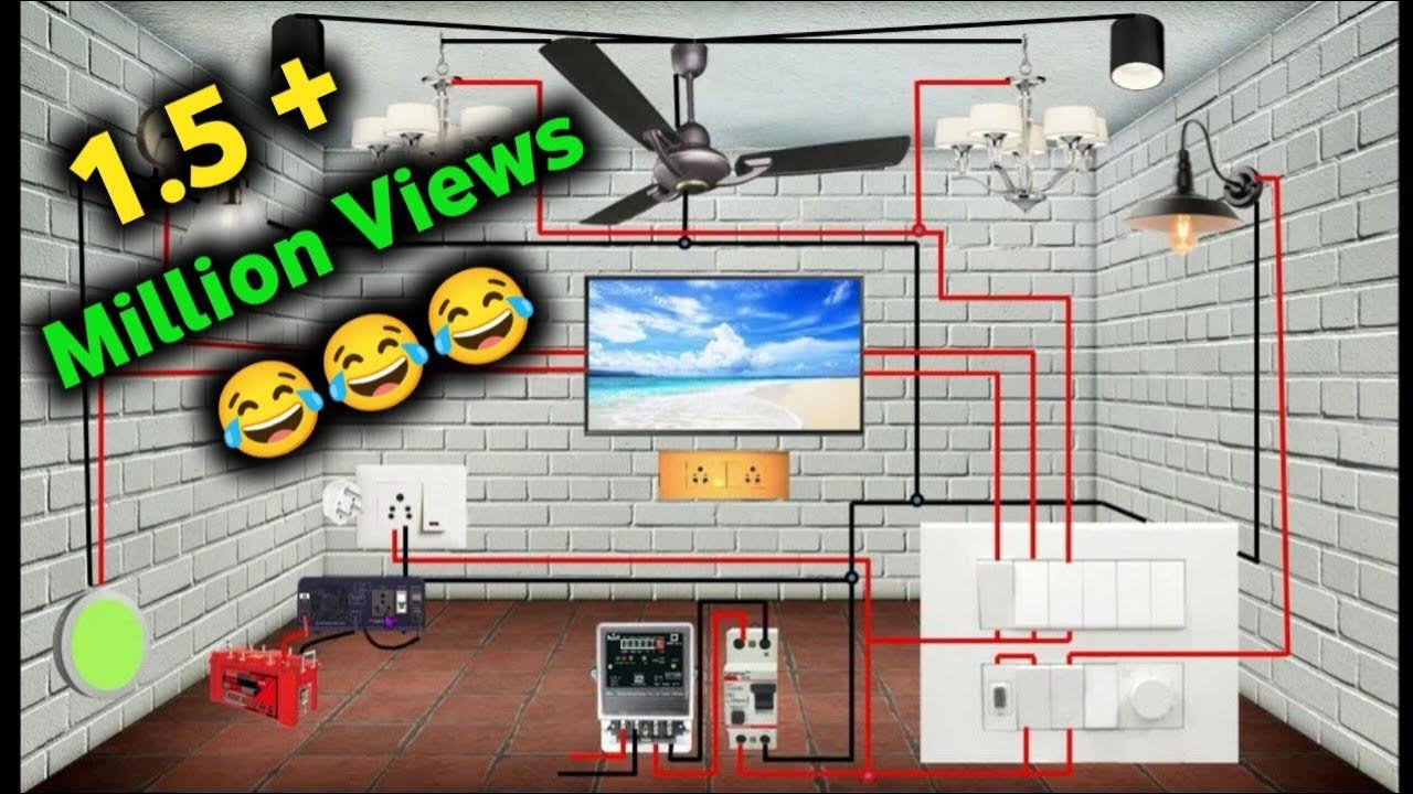 Living Room Electrical Wiring Diagram Animation House Wiring Connection With 3D Animation
