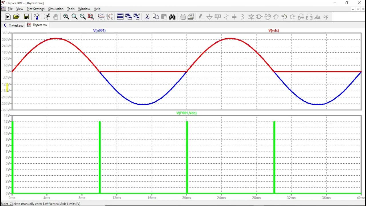 HALF WAVE SCR RECTIFIER WITH LTSPICE SIMULATION YouTube