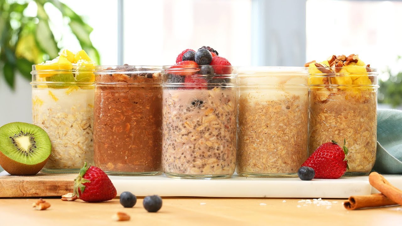 5 NEW Overnight Oatmeal Recipes | The Domestic Geek