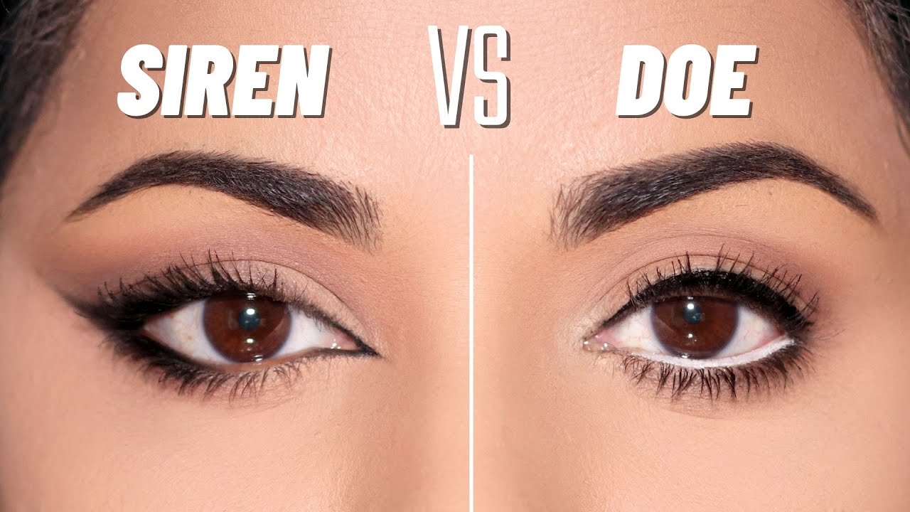How To Beginner SIREN Eyes Vs DOE Eyes Makeup Tutorial YouTube