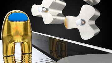 Among US RTX On Gold Soft Body Simulation. Among US 3D Animation