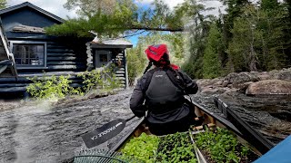 Canoeing & Trail Building at the OffGrid Cabin Falls Ecolodge in Temagami w/ Andrea and Hap Wilson