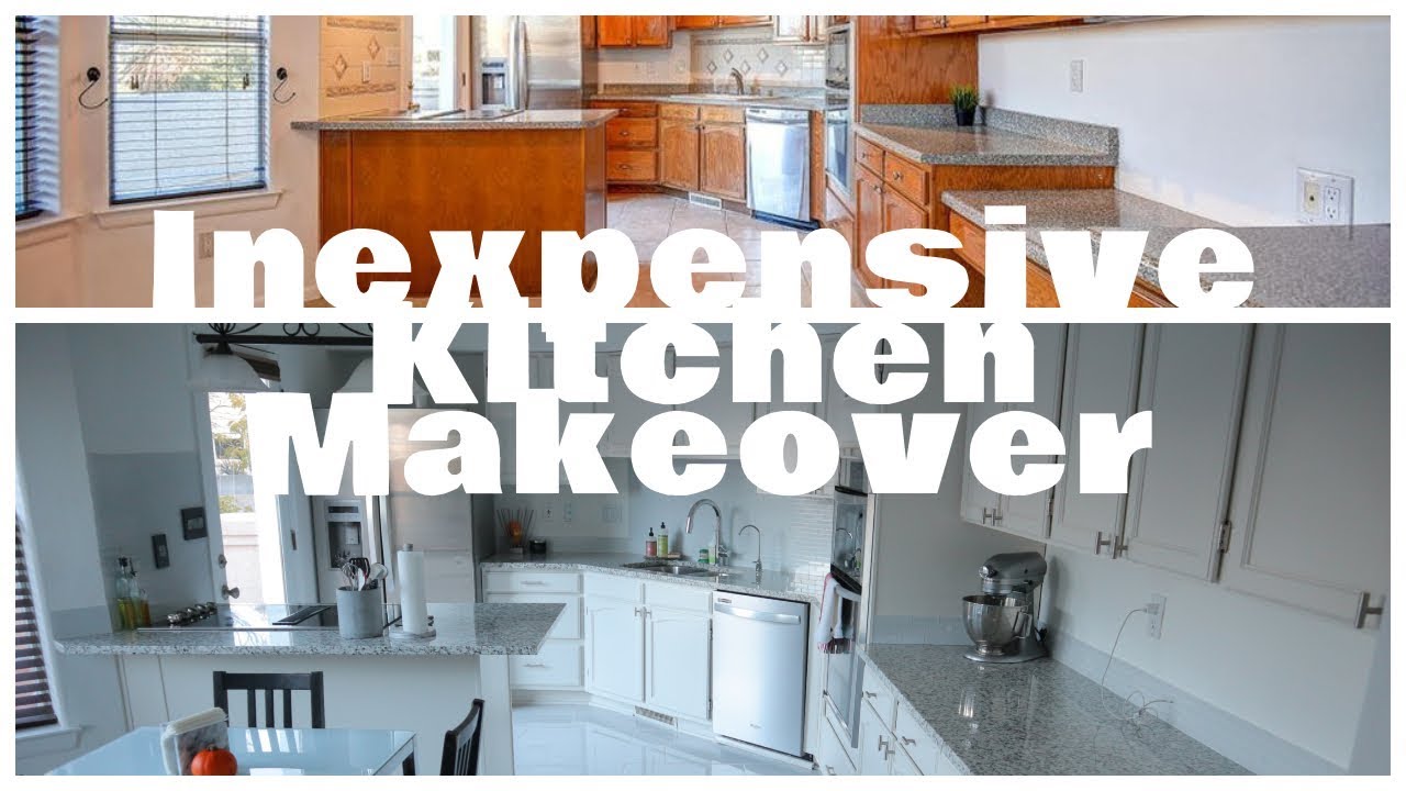 Kitchen Makeover Part 1 (Painting Kitchen Cabinets) - YouTube