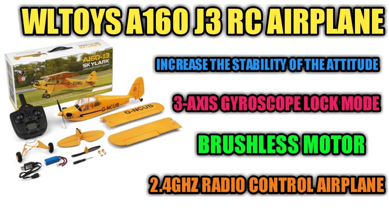 WLtoys A160 J3 RC Airplane xk a160 j3 skylark rtf 4ch rc airplane
