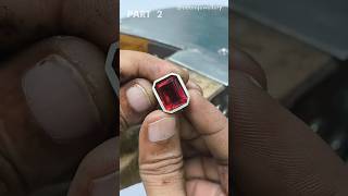 Making Silver Garnet Ring Step by Step | Garnet Stone Setting ❤️#handmadejewelry  #silverring