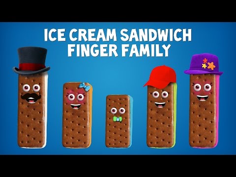 The Finger Family Ice Cream Sandwich Family Nursery Rhyme | Ice Cream Finger Family Songs