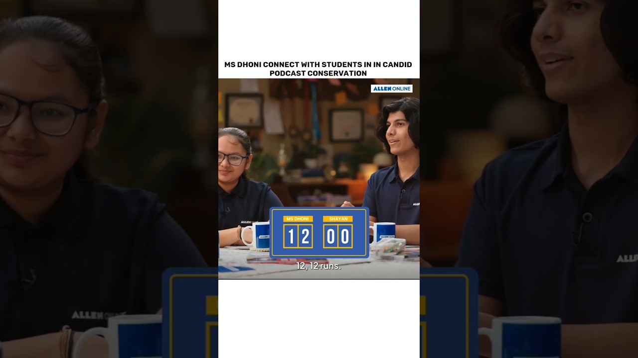 MS DHONI CONNECT WITH STUDENTS IN IN CANDID PODCAST CONSERVATION #shorts