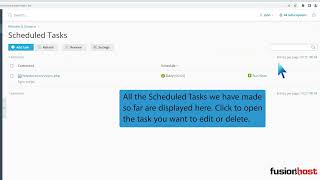 How to edit or delete Scheduled Tasks in Plesk   Fusionhost