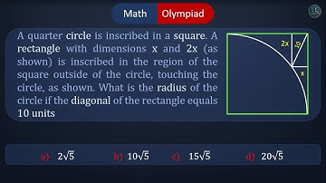 How to find the Radius of this Quarter Circle? | Math Olympiad Video | ClassClips