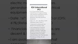 KSH International IPO 📈 Listing Day Blast or Trap? #KSHInternationalIPO #IPOAlert #IPO2025