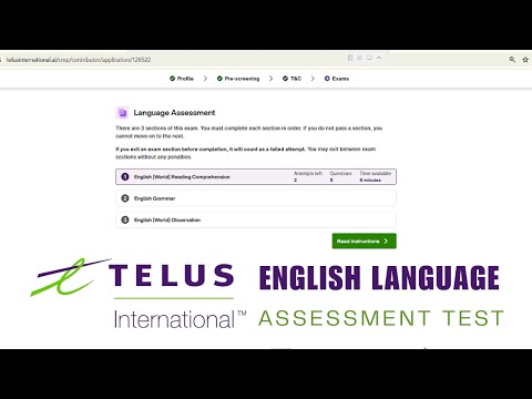 Telus International English Language Assessment Question & Answer |Comprehension,Grammar,Observation