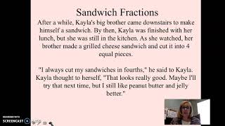 Celebrity Sandwich Fractions - Bridges Math Unit 5 Module 3 Session 3 Profile