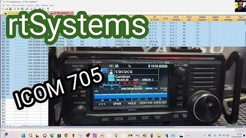 ICOM IC-705 , RT SYSTEMS SOFTWARE LOAD RADIO FROM SCRATCH