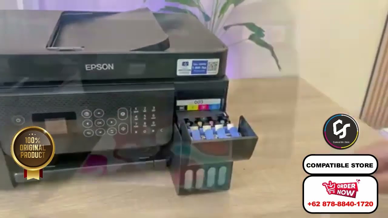 PRINTER EPSON 5290 ALL IN ONE ECO TANK PRINTER, PRINT, SCAN, COPY, FAX, WIFI