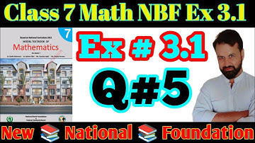 Class 7 Math NBF  Exercise 3.1 Q5 Rate,Ratio Proportion|Class 7 Math Ex 3.1 Q5 National 📚 Foundation