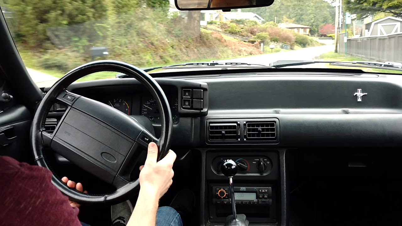 1993 Mustang Calypso Green Inside While Driving